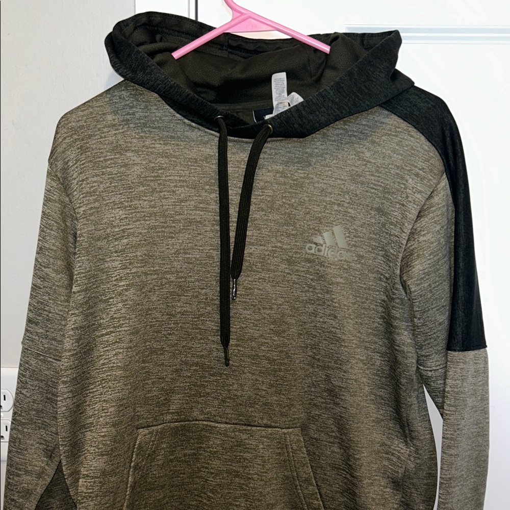 Adidas Men's Two-Tone Gray Hoodie